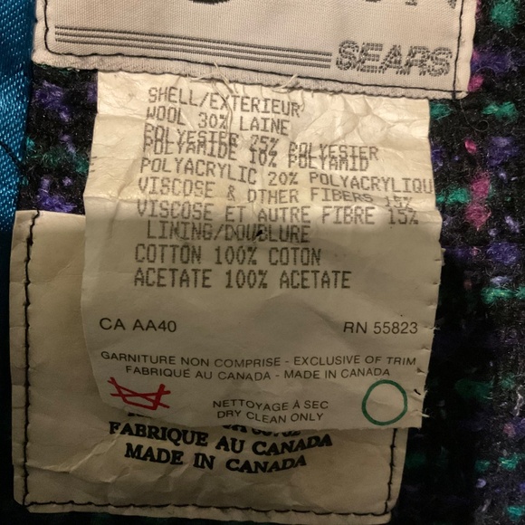 TRADITIONS SEARS  COAT MADE IN CANADA - Picture 6 of 9